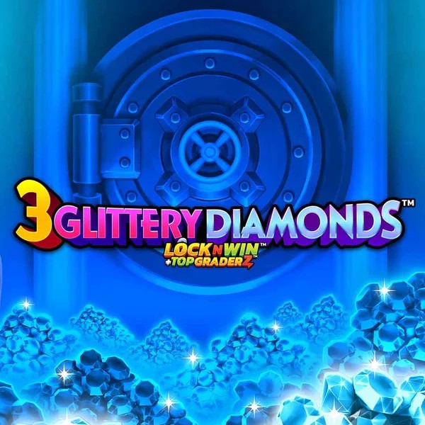 3 Glittery Diamonds by PearFiction Studios, showcased at blitz-casino.eu – game logo