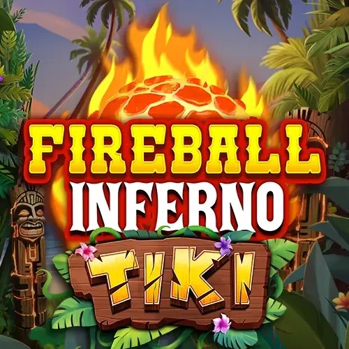 Fireball Inferno Tiki by NetEnt, showcased at blitz-casino.eu – game logo
