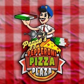 Peppe’s Pepperoni Pizza Plaza slot logo by Pragmatic Play at Blitz Casino