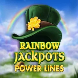 Rainbow Jackpots Power Lines slot logo by Red Tiger Gaming at Blitz Casino
